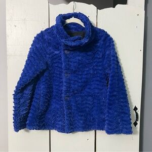 Patagonia Fuzzy Royal Blue Girls Large Pelage Jacket